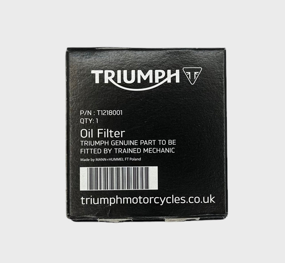 Spin on Genuine Triumph Oil Filter - T1218001 – Hermy's