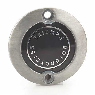 Triumph Modern Classics Brushed Badge Inspection Cover - A9610264