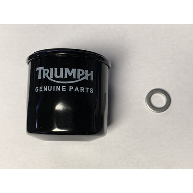 Spin on Genuine Triumph Oil Filter - T1218001  & T3558989 Crush Washer