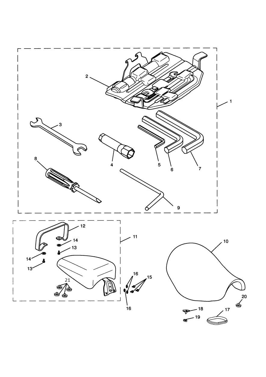 Triumph Rocker III, Classic & Roadster Seat, Front - T2303986