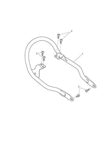 Triumph Air Cooled Bonneville T100 EFI Grab Rail, Chrome - T2306986