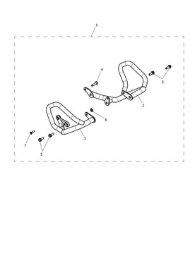 Triumph Tiger 1200 Models Lower Protection Bar, Right Hand Side - T9788093