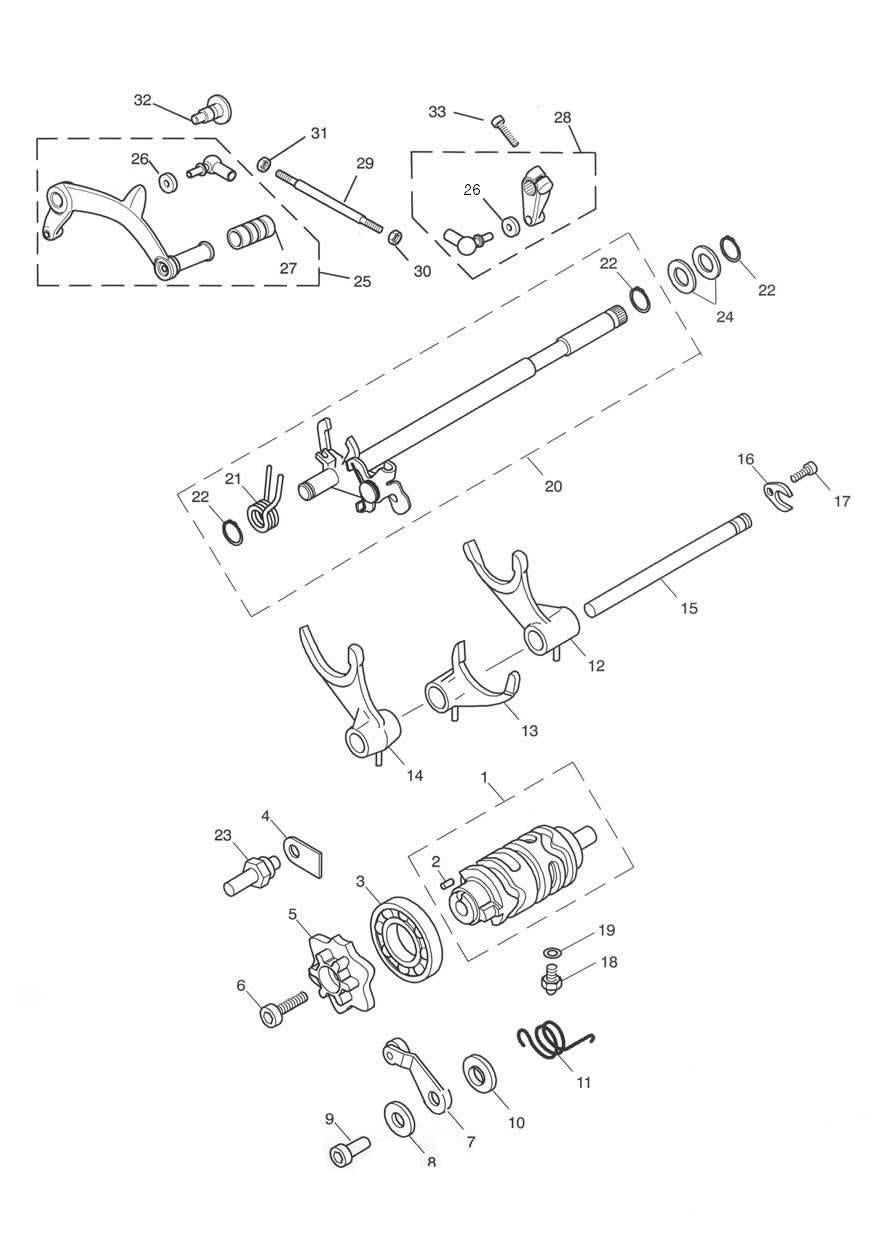 Triumph Air Cooled Thruxton 900 Models Rod, Gearchange - T2080648