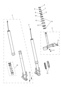 Triumph Tiger 1200 Rally Models Fork Assembly - T2045916