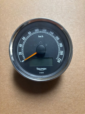 Triumph Bonneville Speedo Gauge Black/Grey KPH - T2503037