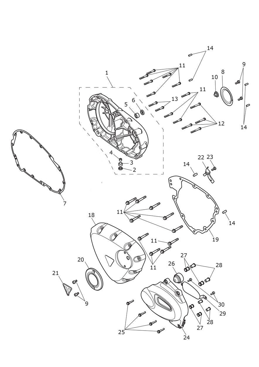Triumph Bonneville Liquid Cooled Silver Alternator Cover - T1267100