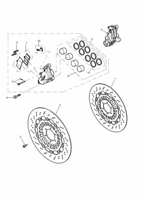 Triumph OEM Speed Triple/Daytona/Sprint Brake Disc Kit- T2020130