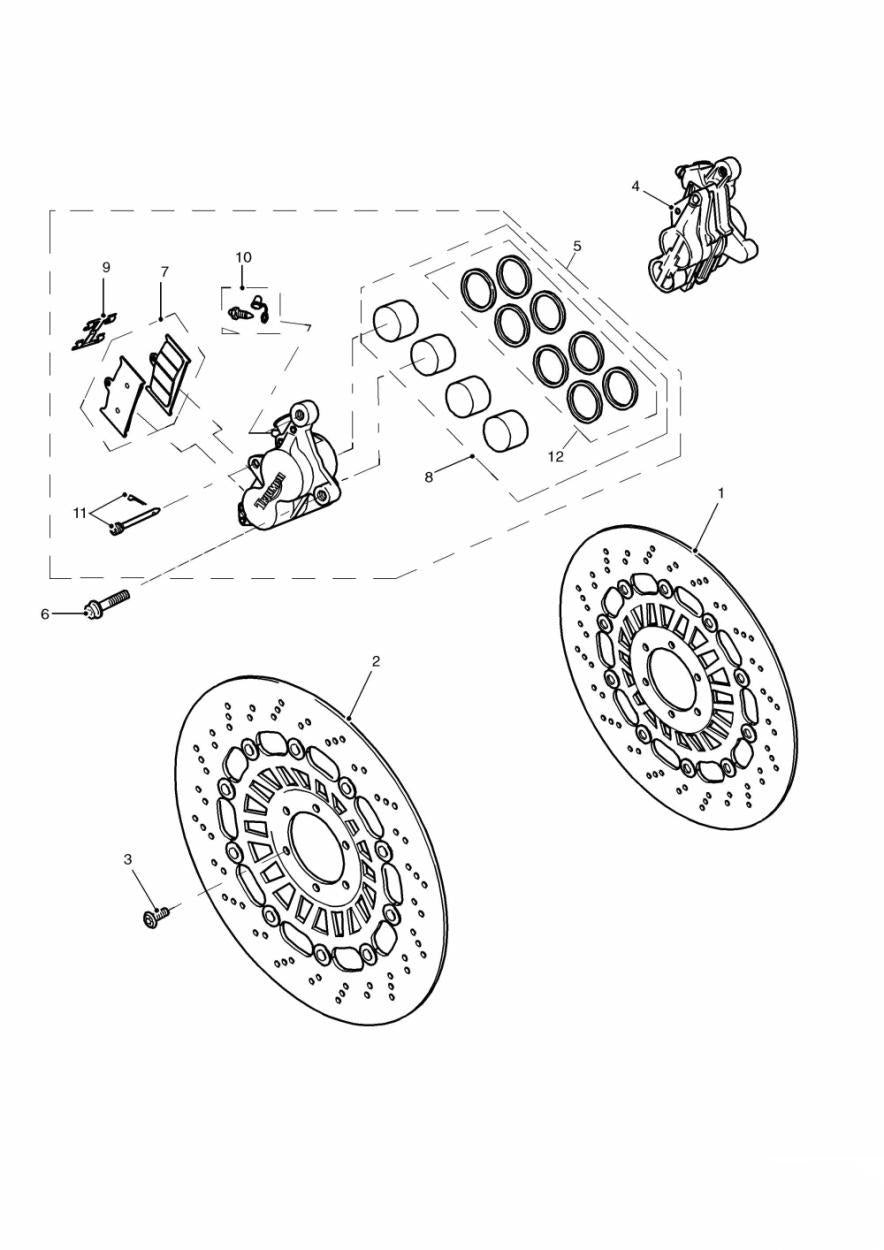 Triumph OEM Speed Triple/Daytona/Sprint Brake Disc Kit- T2020130