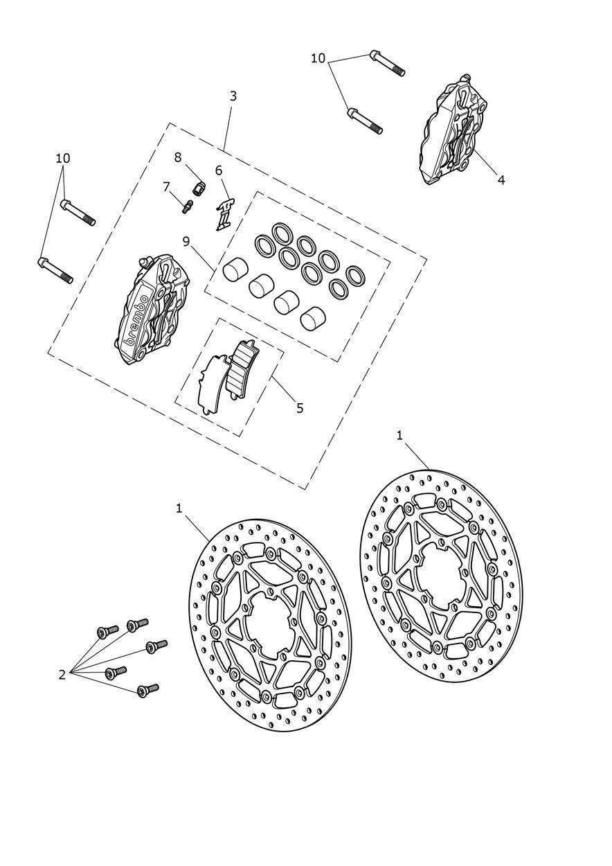 Triumph OEM Floating Front Brake Disc - T2022080