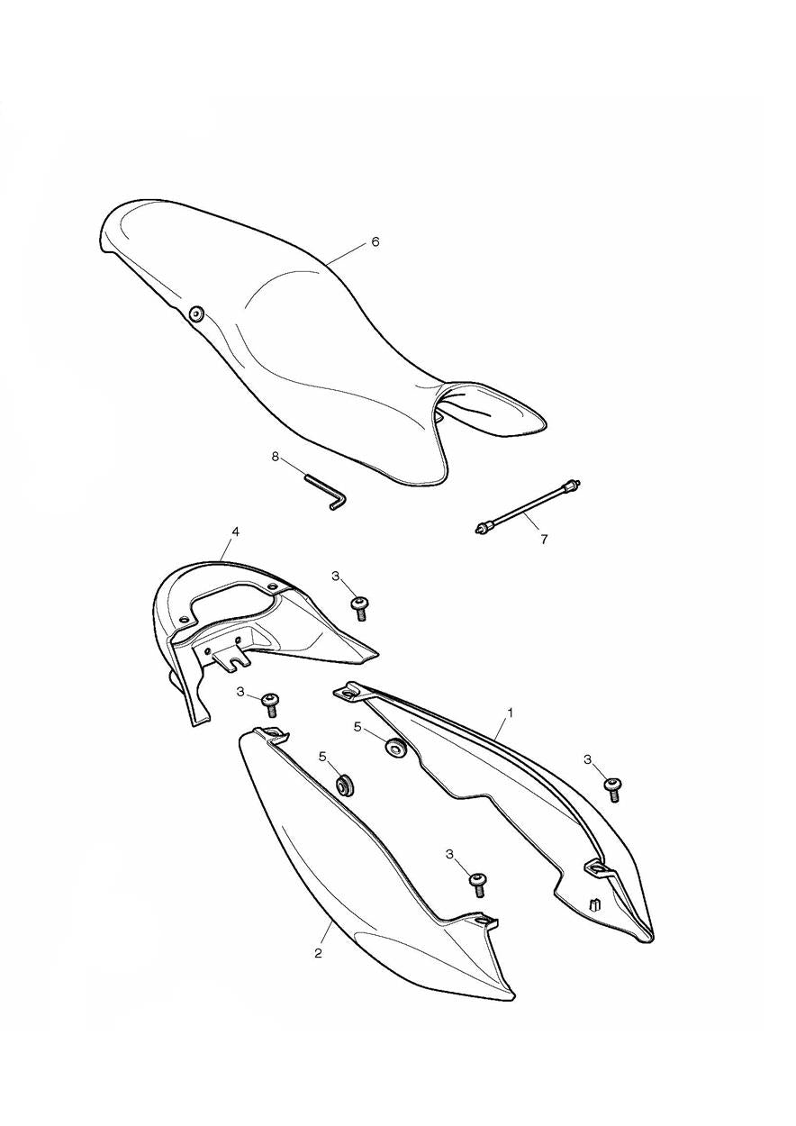 Triumph Street Triple R LH Rear Panel - T2307591-PR