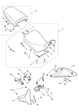 Rider Seat, Heated Tiger 900 Rally Pro - T2312813