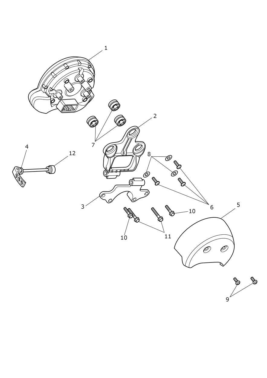 Triumph Bonneville Bobber Black Instrument Cluster MPH - T2503096