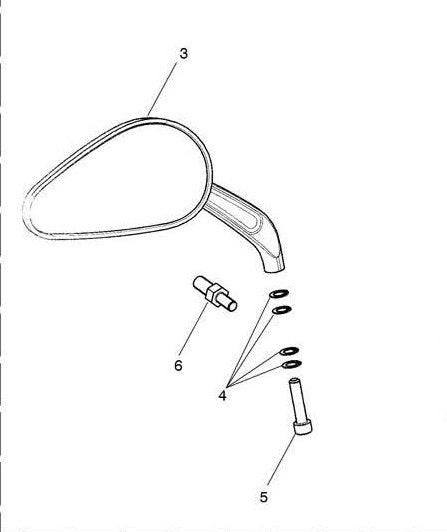 Triumph Bonneville Speedmaster & Street Twin Models Mirror, Teardrop, LH - T9630353