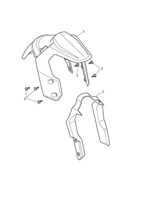 Triumph Tiger 1200 Rally Models Lower Front Mudguard, Mldg - T2310164