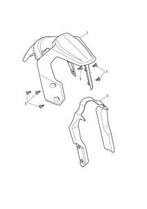 Triumph Tiger 1200 Rally Models Lower Front Mudguard, Mldg - T2310164