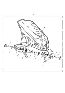 Triumph Tiger Adjustable High Screen- A9701267