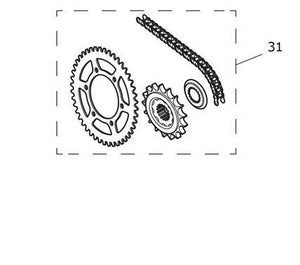 Triumph Scrambler 1200 XC Models Chain and Sprocket Kit - T2017596