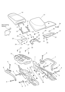 Triumph Tiger 800 Models Pillion Seat Assembly - T2304491