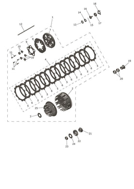 Triumph OEM TF 250-X Clutch Disc Set - T1170342