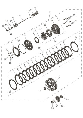 Triumph TF450 Clutch Disc Set- T1170383