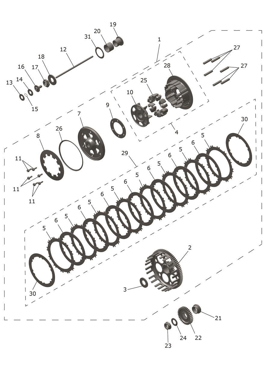 Triumph TF450 Clutch Disc Set- T1170383