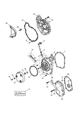 Triumph Daytona 600 Sound Suppression Clutch Cover- T1261185
