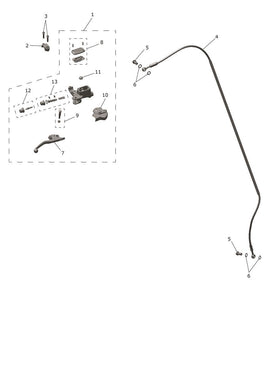 Triumph TF250 and TF450 Front Brake Lever Kit- T2022381