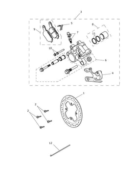 Triumph Tiger 800 ABS Rear Brake Disc - T2025380