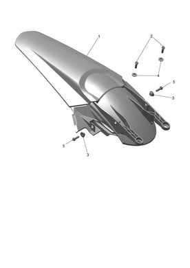 Triumph T250 rear mudguard