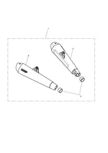 Triumph Takeoff Bonneville Stock Mufflers - T2206366 and T2206371