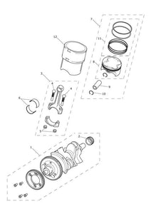 Triumph Tiger 1200 & Explorer Models Piston Assembly, 85.0 Cast - T1121270