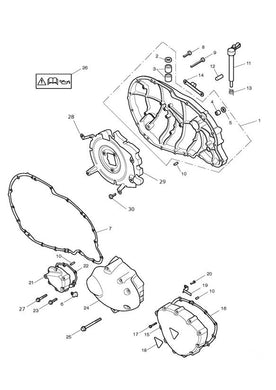 Triumph Air Cooled Bonneville Models Assembly Cover, Clutch, Chrome - T1260322