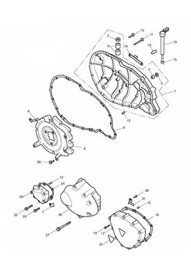 Triumph Modern Classics Alternator Cover, Brushed and Chromate - T1260896