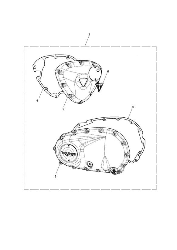 Triumph Modern Classics Clutch Cover Assembly, Black - T1267765