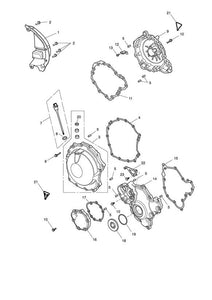 Triumph Speed Triple Models Starter Cover, Black - T1266008