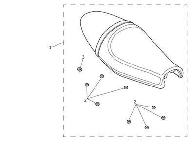 Triumph Street Cup & Street Twin Seat Assembly, Twin - T2306994