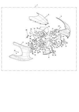 Triumph Liquid Cooled Thruxton RS Front Fairing Kit - A9708522-LZ