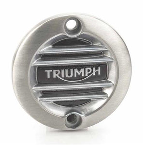 Triumph Modern Classics Ribbed Inspection Cover, Brushed - A9610260