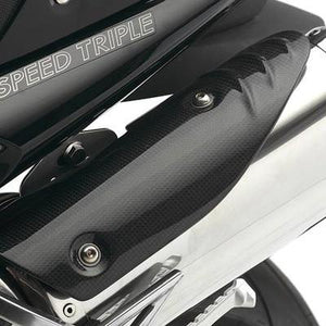 Triumph Speed Triple Carbon Fibre Exhaust Heat Shields - A9728017