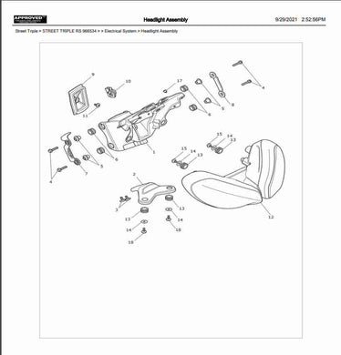 Triumph Headlight Full LED, DRL - T2701141