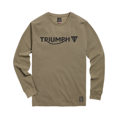 Triumph Bettmann Long Sleeve Khaki Waffle Tee - MTLS21011