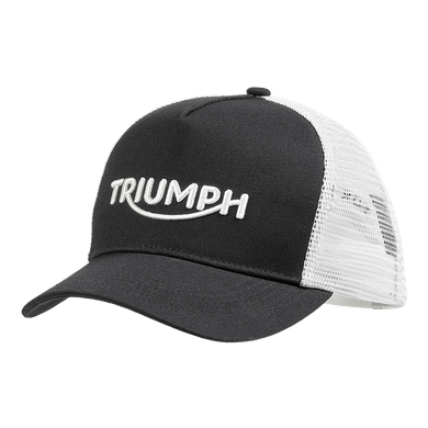 Triumph Whysall Trucker Cap, Black & White - MCAS22303